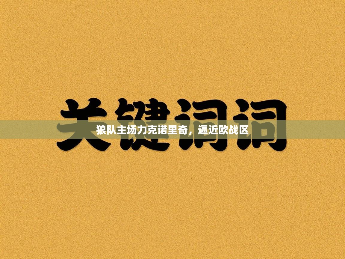 狼队主场力克诺里奇，逼近欧战区  第2张